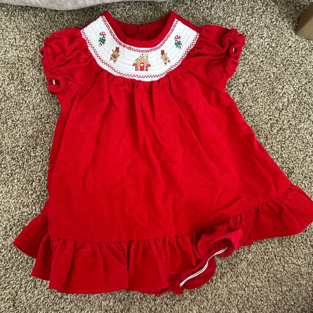 Smocked Christmas Dress (12 months)
